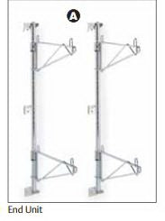Intermetro Industries Super Erecta End Unit Wall Mount For 14 Inch Width Shelf - SW31C