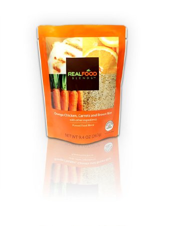 Real Food Blends Real Food Blends Tube Feeding Formula 9.4 oz. Pouch Ready to Use Orange Chicken / Carrots / Brown Rice Adult / Child - 49746