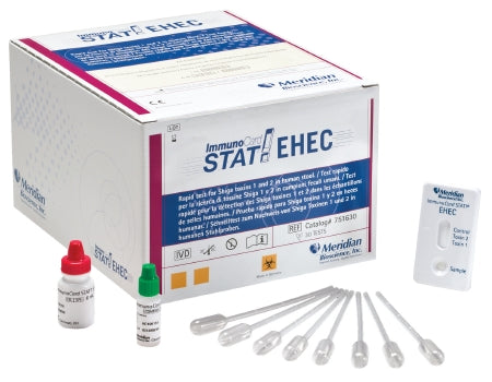 Fisher Scientific ImmunoCard STAT! EHEC Rapid Test Kit Infectious Disease Immunoassay E. Coli Shiga Toxins Stool Sample Non-CLIA Waived 30 Tests - 23-043-200