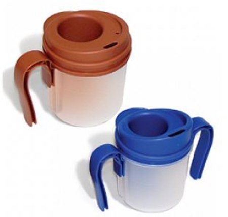 Fabrication Enterprises Provale Nosey Cup ADL Dysphagia Cup 8 oz. Translucent Plastic Reusable - 60-1055