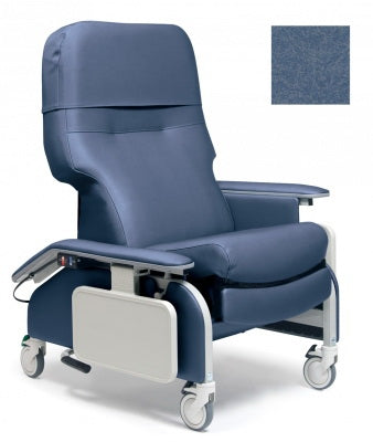 Graham-Field Clinical Care Drop Arm Recliner Steel Blue Four Tente Swivel Caster, Three Locking Caster Four Tente Swivel Caster, Three Locking Caster - FR566DG9214