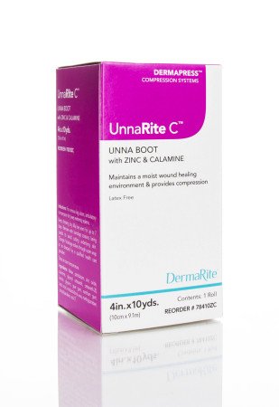 DermaRite Industries UnnaRite C Unna Boot 4 Inch X 10 Yards Zinc and Calamine - 78410ZC