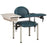 SC Series - Blood Drawing Chair with Drawer Single Adjustable Flip Up Armrest Slate Blue - 6059-U-3SB