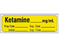 Shamrock Scientific Shamrock Pre-Printed Label Anesthesia Label KETAMINE _____ mg / mL / Prep Date _____ Exp. Date _____ / Initial _____ Exp. Time _____ Yellow 1/2 X 500 Inch - SA-201-EXP-PRE