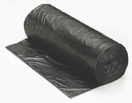 Colonial Bag Corporation Colonial Bag Trash Bag XX Heavy Duty 60 gal. Black HDPE 22 Mic. 38 X 58 Inch X-Seal Bottom Twist Tie Coreless Roll - HCR62STB