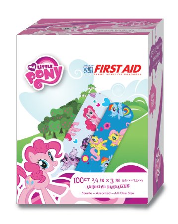 Dukal Stat Strip Adhesive Strip 3/4 X 3 Inch Plastic Rectangle Kid Design (My Little Pony) Sterile - 10848
