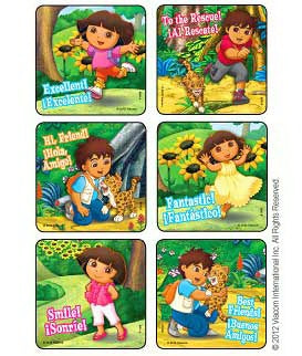 Disney - 75 per Unit Dora and Diego - Say It Two Ways! Spanish Sticker - 1459