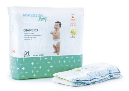 McKesson McKesson Baby Diaper Tab Closure Size 4 Disposable - BDSZ4