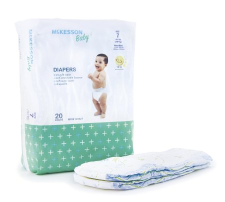 McKesson McKesson Baby Diaper Tab Closure Size 7 Disposable - BDSZ7