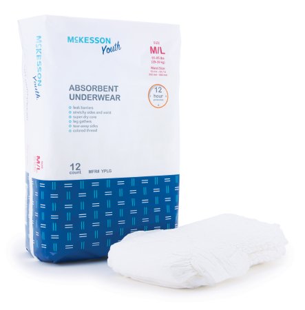 McKesson McKesson Youth Absorbent Underwear Pull On Medium / Large Disposable - YPLG