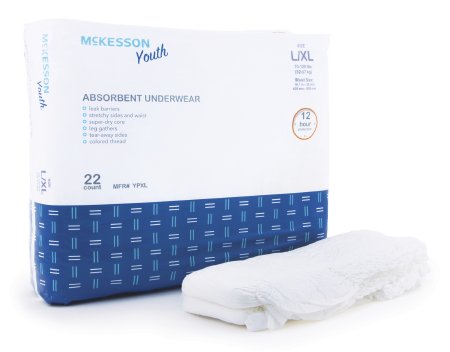 McKesson McKesson Youth Absorbent Underwear Pull On Large / X-Large Disposable - YPXL