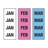 Key Surgical Key Surgical ID Sheet Tape Chart Tab JAN, FEB, MAR Blue / Pink / White 8-1/2 X 11 Inch - T-901-01