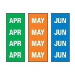 Key Surgical - Pre-Printed Label Multipurpose Label Blue / Green / Orange Tape Month Patterned 1/4 Inch - T-902-01