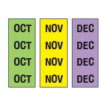 Key Surgical - Pre-Printed Label Multipurpose Label Lavender / Lime Green / Yellow Tape Month Patterned 1/4 Inch - T-904-01