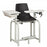 Clinton Industries Lab Series Extra Tall ClintonClean Blood Drawing Chair with Drawer Single Adjustable Flip Armrest Black - 66022-P