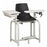 Lab Series Extra Tall ClintonClean - Blood Drawing Chair with Drawer Single Adjustable Flip Up Armrest Black - 66022-P