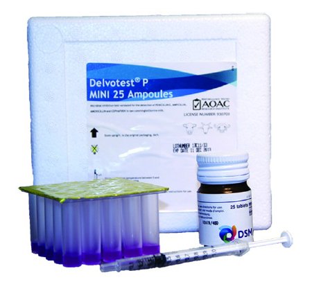 Delvotest P - Test Kit Diffusion Test Milk Antibiotic Test Milk Sample 25 Tests - NC0430363