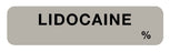 United Ad Label Pre-Printed Label Anesthesia Label Lidocaine % Gray 5/16 X 1-1/4 Inch - ULAM075