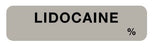 UAL - Drug Label Anesthesia Label Lidocaine % Gray 5/16 X 1-1/4 Inch - ULAM075