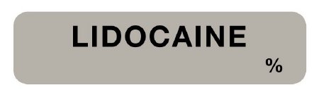 UAL - Drug Label Anesthesia Label Lidocaine % Gray 5/16 X 1-1/4 Inch - ULAM075