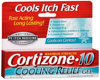 Chattem Cortisone 10 Itch Relief 1% Strength Gel 1 oz. Tube - 41167000360