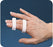 Bird & Cronin Buddy Splint Finger Splint Wraparound Flannel Left or Right Hand White Small - 8147052