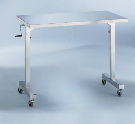 Blickman Straddle Instrument Table 24 X 48 X 36 to 56 Inch Stainless Steel - 7895SS-O