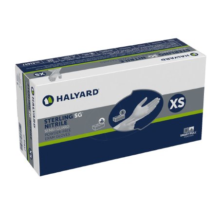 STERLING SG - Exam Glove X-Small NonSterile Nitrile Standard Cuff Length Textured Fingertips Silver Chemo Tested - 41657