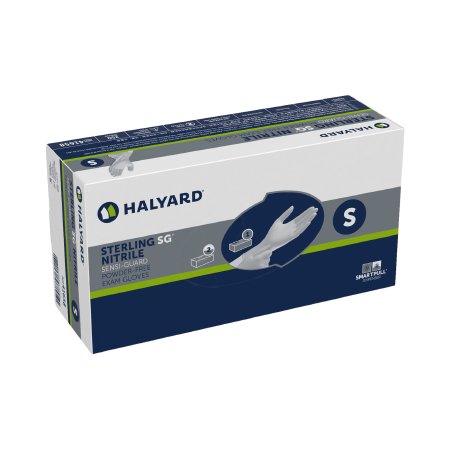 STERLING SG - Exam Glove Small NonSterile Nitrile Standard Cuff Length Textured Fingertips Silver Chemo Tested - 41658