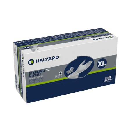 STERLING SG - Exam Glove X-Large NonSterile Nitrile Standard Cuff Length Textured Fingertips Silver Chemo Tested - 41662