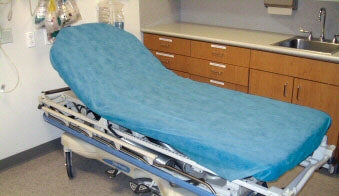 SureFit - Stretcher Sheet Fitted Sheet 48 X 94 Inch Blue Nonwoven Polypropylene Disposable - 90-BFS4894
