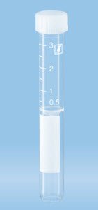 Sarstedt - Venous Blood Collection Tube False Bottom Plain 13 X 92 mm 3.5 mL Without Color Coding Screw Cap Polypropylene Tube - 62.617