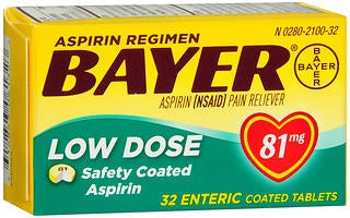 Bayer Bayer Pain Relief 81 mg Strength Aspirin Tablet 32 per Bottle - 31284306132