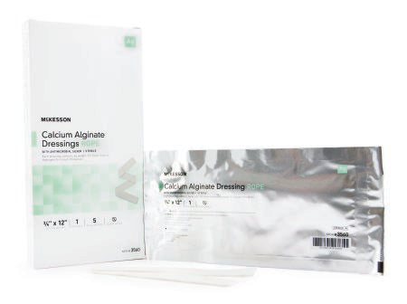 McKesson - Silver Alginate Dressing 3/4 X 12 Inch Rope Sterile - 3560