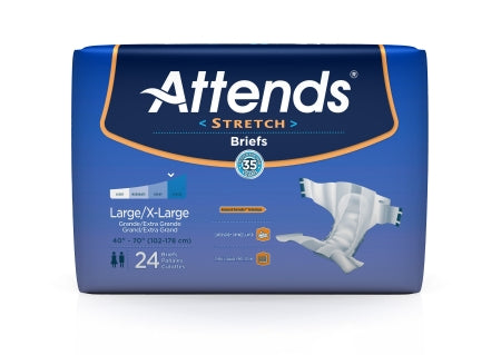 Attends Healthcare Products AttendsStretch Adult Incontinent Brief Tab Closure Large / X-Large Disposable Moderate Absorbency - DDSLXL