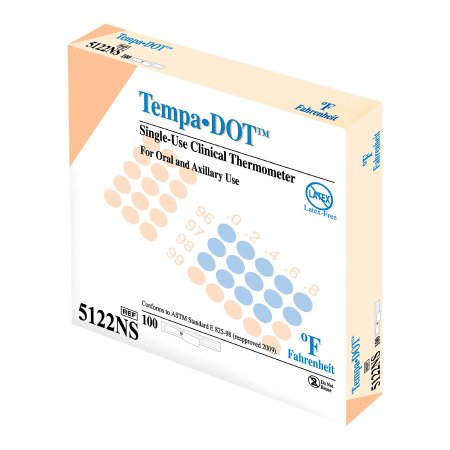 Tempa·DOT - Disposable Oral Thermometer 99 to 104 °F Color Dots Display - 5122NS