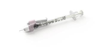 Becton Dickinson SafetyGlide Insulin Syringe with Needle 0.3 mL 31 Gauge 15/64 Inch Attached Needle Safety Slide Needle - 328449