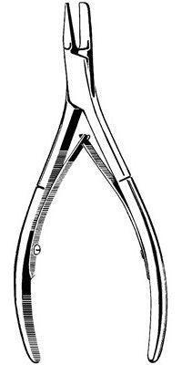 Econo - Nail Splitting Forceps 5 Inch Length Floor Grade Stainless Steel NonSterile NonLocking Plier Handle Straight Sharp Smooth Tips - 21-479