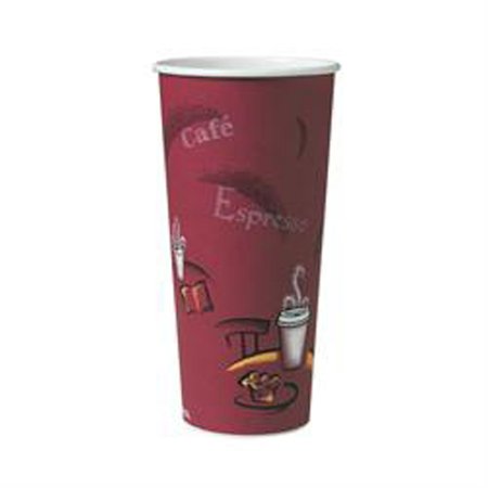 Solo - Drinking Cup 24 oz. Bistro Print Paper Disposable - 424SIN-0041