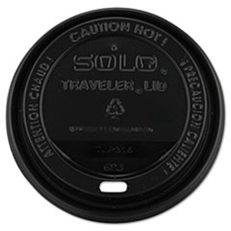 Solo Cup Solo Traveler Lid Black, Plastic, Hot Cups - TLB316-0004