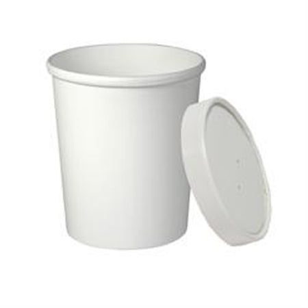 Flexstyle - Food Container White Single Use Paper 3-1/6 X 4-1/6 X 5-1/3 Inch - KHB32A-2050