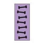 Key Surgical Key Surgical ID Sheet Tape Chart Tab Dog Bone Lavender 8-1/2 X 11 Inch - T-702-1509
