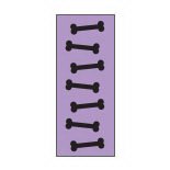 Key Surgical - Pre-Printed Label Multipurpose Label Black / Purple Tape Bones Patterned 1/4 Inch - T-702-1509