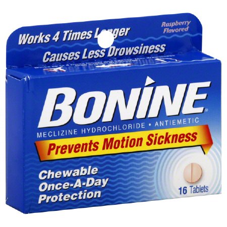 Bonine - Nausea Relief 25 mg Strength Chewable Tablet 8 per Box - 65197027508