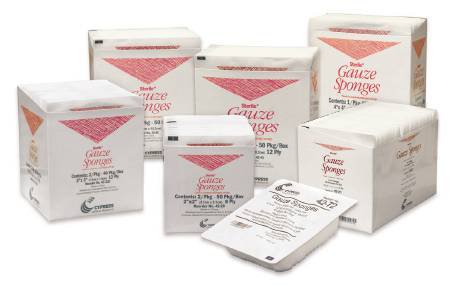 McKesson McKesson Gauze Sponge Cotton 12-Ply 4 X 4 Inch Square Sterile - 16-4241