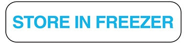 Indeed - Pre-Printed Label Auxiliary Label White Paper Store In Freezer Blue Temperature Control 3/8 X 1-5/8 Inch - 2282