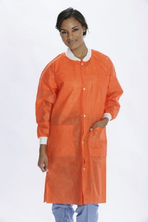 Valumax International Lab Coat Valumax Extra-Safe Orange Small Knee Length Limited Reuse - 3660ORS