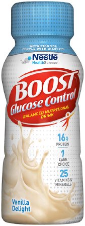 Nestle Healthcare Nutrition Boost Glucose Control Oral Supplement Very Vanilla Flavor 8 oz. Bottle Ready to Use - 12109989