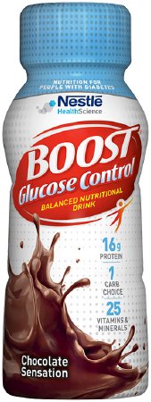 Nestle Healthcare Nutrition Boost Glucose Control Oral Supplement Rich Chocolate Flavor 8 oz. Bottle Ready to Use - 12109986