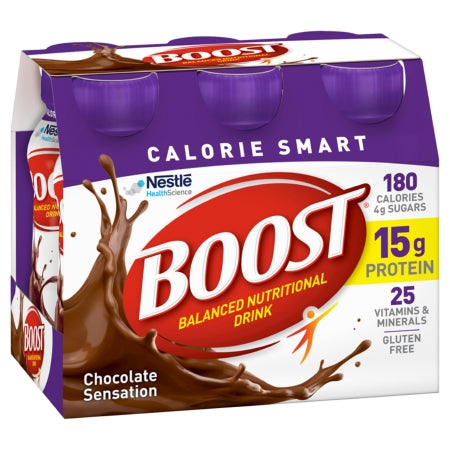 Nestle Healthcare Nutrition Boost Calorie Smart Oral Supplement Rich Chocolate Flavor 8 oz. Bottle Ready to Use - 12188057